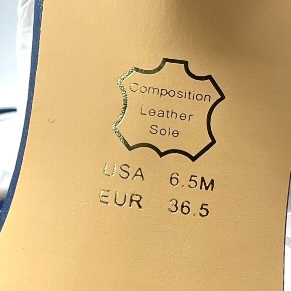 Nina Womens Size 6.5 Nora Navy Satin Jeweled Block‎ Heels Dress Sandals Shoes - Picture 12 of 13